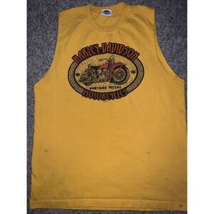 Harley Davidson Tank Sleeveless Shirt Men's Size X-Large Yellow Dalton, Georgia